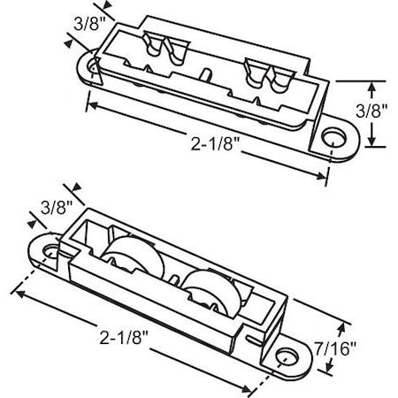 Strybuc Sliding Window Roller Assembly 52-937